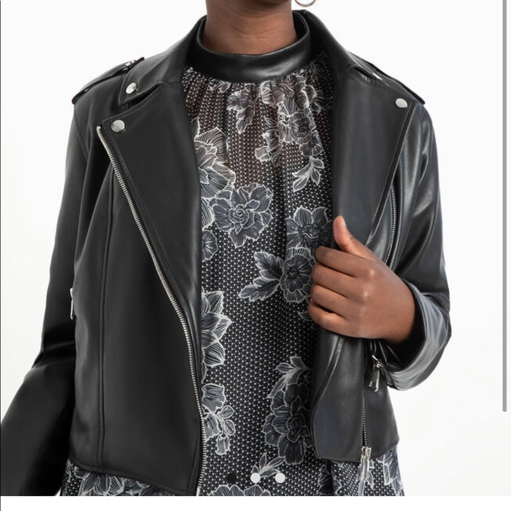 Faux Leather Moto Jacket!